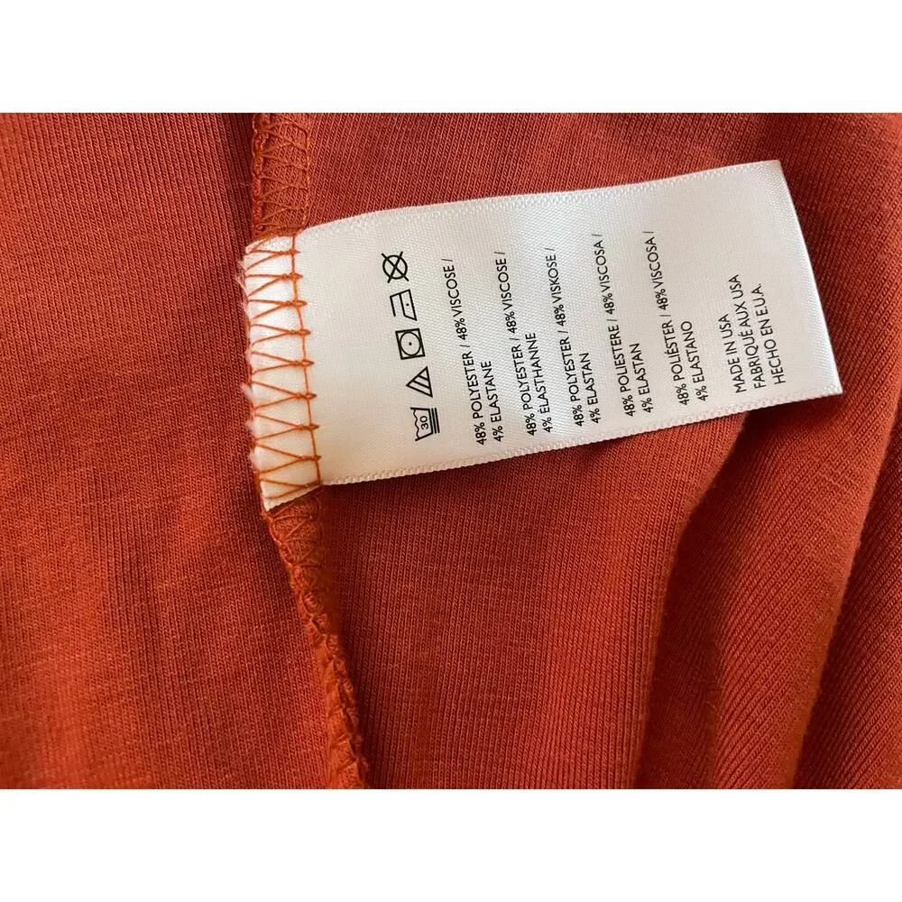 Free People Beach Burnt Orange Long Sleeve Backless Body-Con Maxi Dress Small